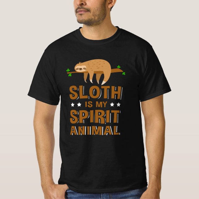 Sloth Is My Spirit Animal Sloths T-Shirt (Front)