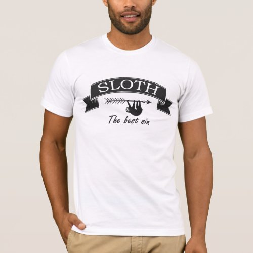 Sloth is the Best Sin Vintage style T_Shirt