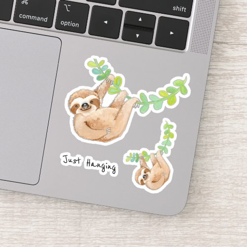Sloth Jungle Vines Just Hanging Sticker