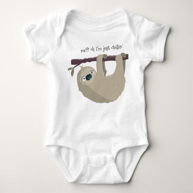 Sloth 'Just Chillin' Infant Creeper (Front)