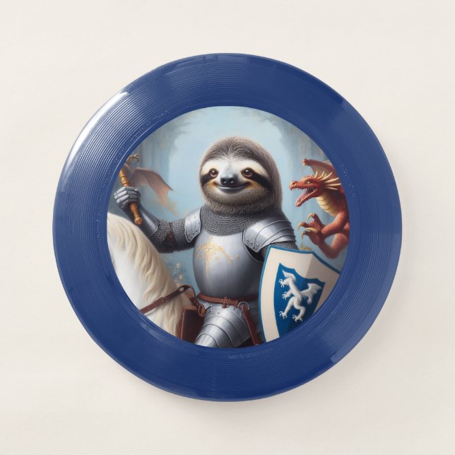 Sloth Knight Fighting Dragons Wham-O Frisbee (Front)