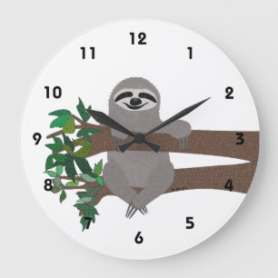 Sloth Large Clock