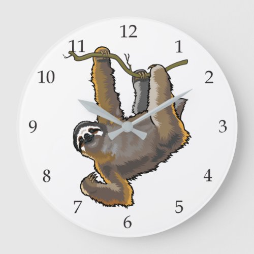 sloth large clock