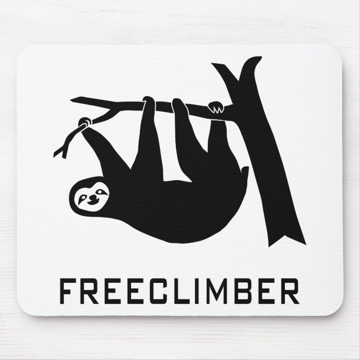 sloth lazy animal more climber more freeclimber fr mouse pad