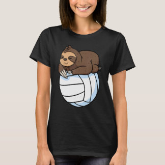 Sloth Lazy Animal Volleyball Sport Wild Tree T-Shirt