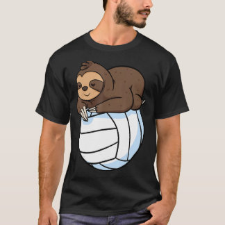 Sloth Lazy Animal Volleyball Sport Wild Tree T-Shirt
