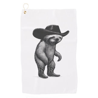 Sloth Lazy Sleepy Sloth Golf Towel