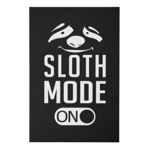 Sloth Lazy Sloths Animal Sleeping Funny Gift Idea Faux Canvas Print