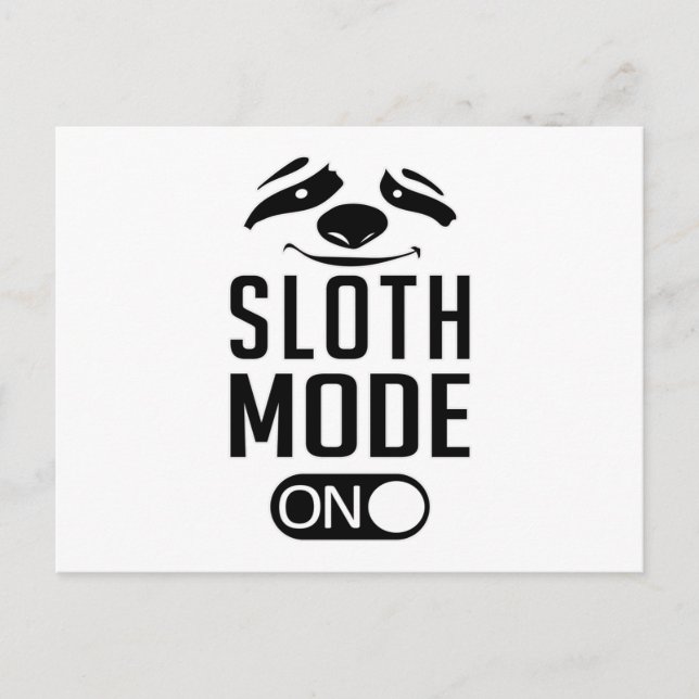 Sloth Lazy Sloths Animal Sleeping Tired Funny Gift Postcard (Front)