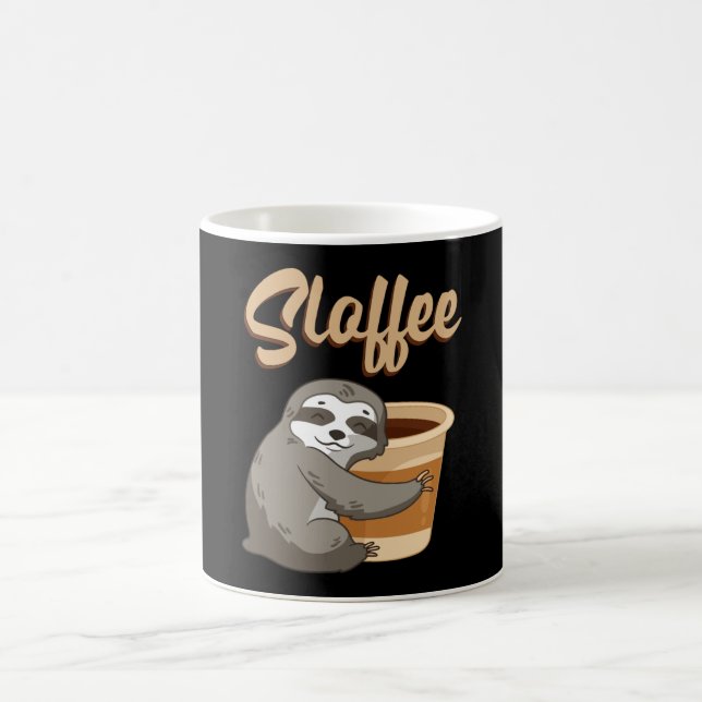 Sloth Lazy Sloths Sloffee Sleeping Funny Gift Idea Coffee Mug (Center)