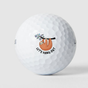 Sloth Let's hang out Golf Balls