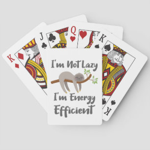 Sloth Life Sloth Lovers Not Lazy Energy Efficient Poker Cards