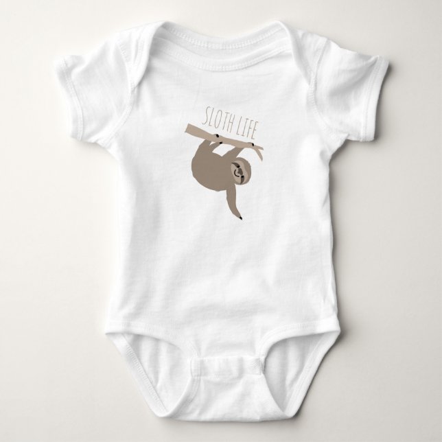 Sloth Life T-Shirt Baby Baby Bodysuit (Front)