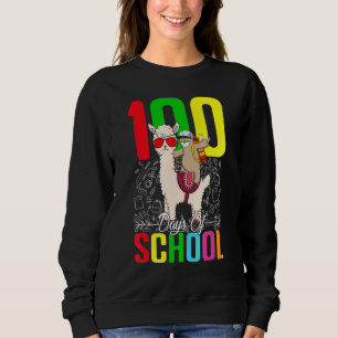Sloth Llama 100 Day Of School For Teacher Student Sweatshirt