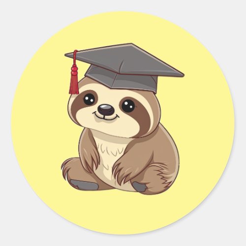 Sloth Love Graduation Sticker