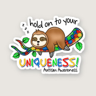 Sloth Lover, ABA Therapist, Autism Awareness, ADHD Sticker