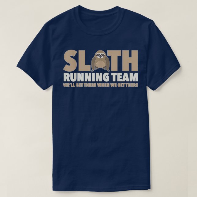 Sloth Lover Gift Running Team Well There Sticker T-Shirt (Design Front)
