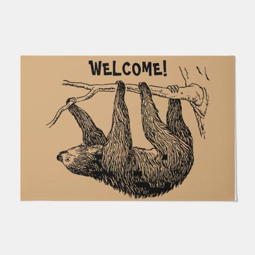 Sloth Lover Gift Sloth Welcome Doormat