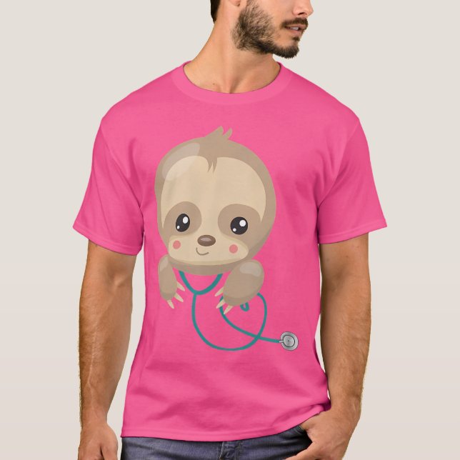 Sloth Lover Nurse T Shirt Doctor Medical Pediatric (Front)