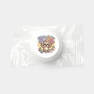 Sloth Lovers New Year 2026 Lazy Vibes, Cozy  Life Saver® Mints