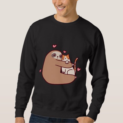 Sloth Loves Cat Sweatshirt