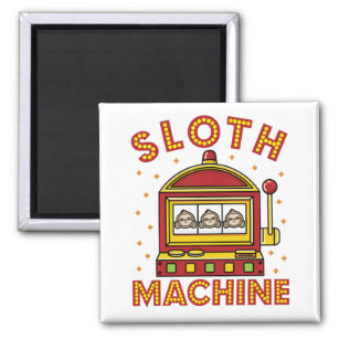 Sloth Machine Slots Machine Casino Gambling Magnet