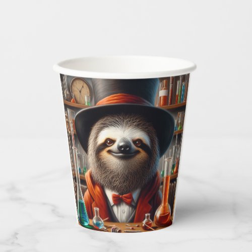 Sloth Mad Scientist Paper Cups