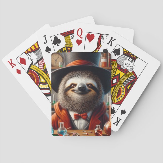 Sloth Mad Scientist Poker Cards (Back)