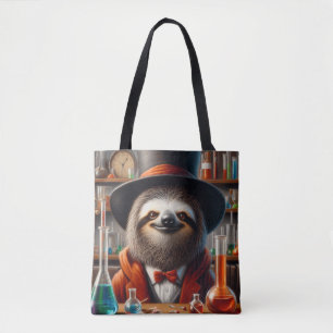 Sloth Mad Scientist Tote Bag