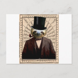 Sloth Man Victorian Steampunk Anthropomorphic Postcard