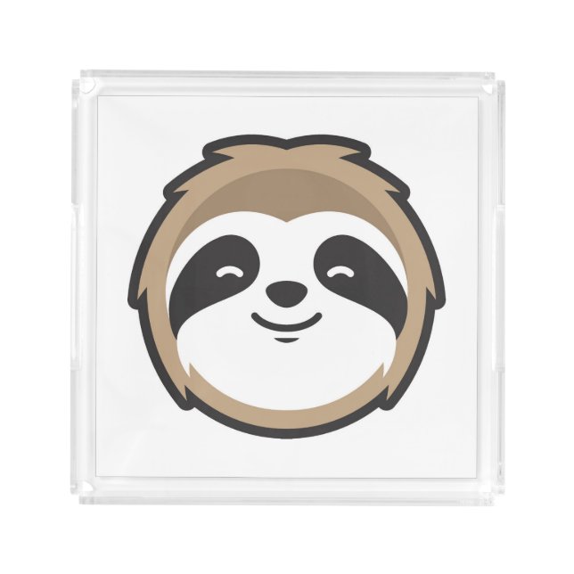 Sloth Mascot Acrylic Tray (Front)