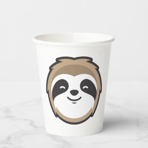 Sloth Mascot Paper Cups