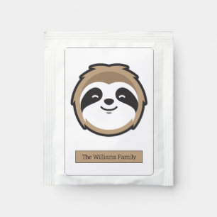 Sloth Mascot Tea Bag Drink Mix
