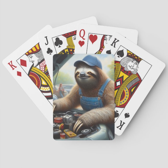 Sloth Mechanic Poker Cards (Back)
