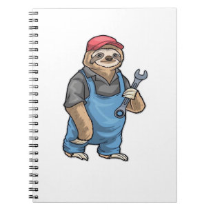 Sloth Mechanic Wrench Classic T-Shirt Notebook