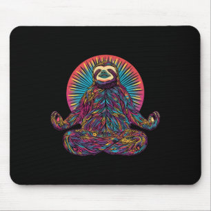 Sloth Meditate Animal Meditation Zen Funny Yoga Yo Mouse Pad