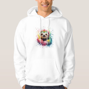 Sloth Men Woman Colorful Watercolor Sloth T-Shirt Hoodie