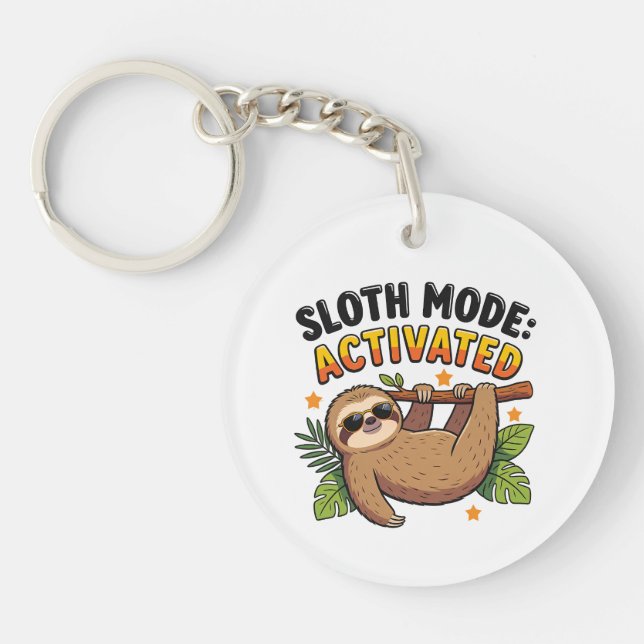 SLOTH MODE: ACTIVATED KEYCHAIN (Front)