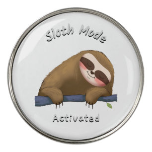 sloth mode activated sleep nap golf ball marker