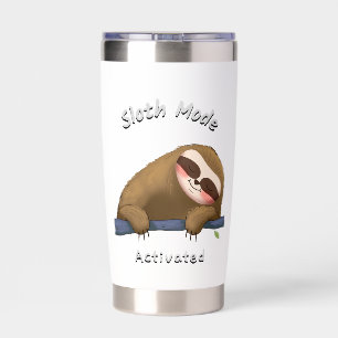 sloth mode activated sleep nap insulated tumbler