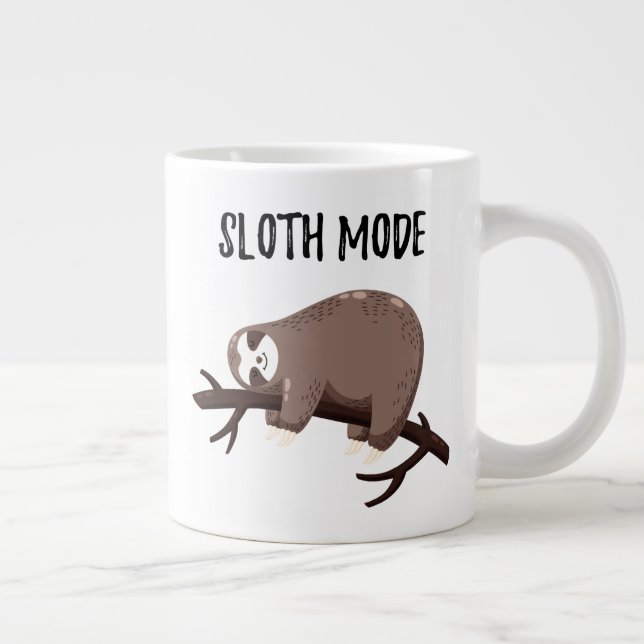 Sloth Mode Giant Coffee Mug (Right)