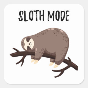 Sloth Mode Square Sticker