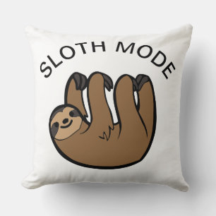 Sloth Mode Throw Pillow