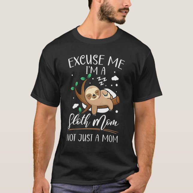 Sloth Mom Animal Lazy Mother Slow Mammal T-Shirt (Front)