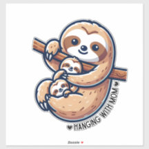 Sloth mom with babies