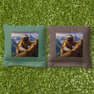 Sloth Mountain Climbing Cornhole Bags