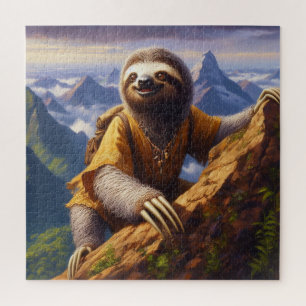 Sloth Mountain Climbing Jigsaw Puzzle