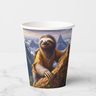 Sloth Mountain Climbing Paper Cups