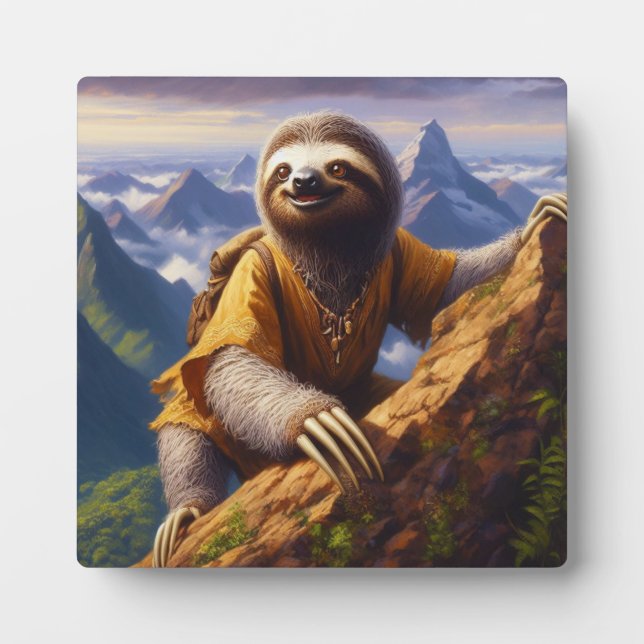 Sloth Mountain Climbing Plaque (Front)