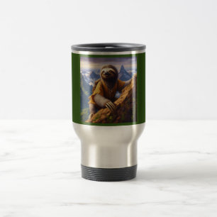 Sloth Mountain Climbing Travel Mug